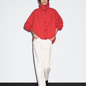 Massimo Dutti Red Bomber Jacket